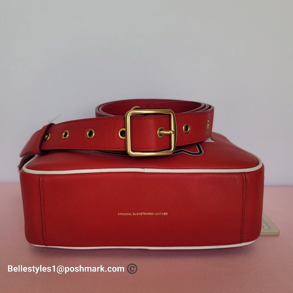 COACH Unisex 1941 Camera Glovetanned Leather with COACH Stamp Crossbody Bag⭐ - Picture 9 of 16